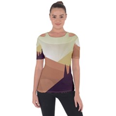 Sky Art Silhouette Panoramic Short Sleeve Top by Sapixe