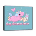 Long distance lover - Cute Unicorn Canvas 10  x 8  View1