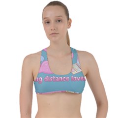 Long Distance Lover - Cute Unicorn Criss Cross Racerback Sports Bra by Valentinaart