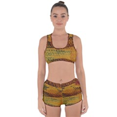 Fabric Textile Texture Abstract Racerback Boyleg Bikini Set by Sapixe