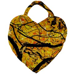 Golden Vein Giant Heart Shaped Tote by FunnyCow