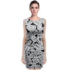 Audio Tape Pattern Classic Sleeveless Midi Dress by Valentinaart