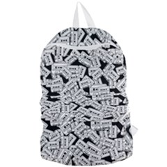 Audio Tape Pattern Foldable Lightweight Backpack by Valentinaart