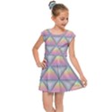 Background Colorful Triangle Kids Cap Sleeve Dress View1