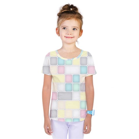 Background Abstract Pastels Square Kids  One Piece Tee by Nexatart