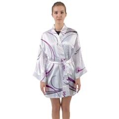 Abstract Background Flowers Long Sleeve Kimono Robe by Nexatart