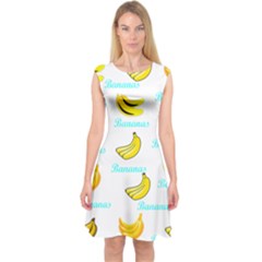 Bananas Capsleeve Midi Dress by cypryanus