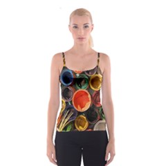 Color Box Colorful Art Artwork Spaghetti Strap Top by Nexatart