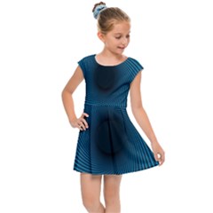 Background Spiral Abstract Pattern Kids Cap Sleeve Dress by Nexatart