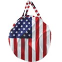 American Usa Flag Vertical Giant Round Zipper Tote View1