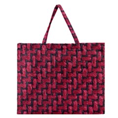 Fabric Pattern Desktop Textile Zipper Large Tote Bag by Nexatart