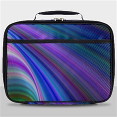 Background Abstract Curves Full Print Lunch Bag by Nexatart