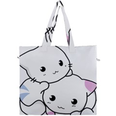Kitty Cuddling Cat Kitten Feline Canvas Travel Bag by Sapixe
