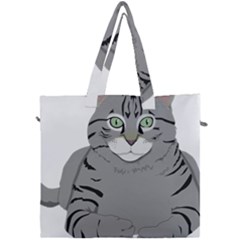 Cat Kitty Gray Tiger Tabby Pet Canvas Travel Bag by Sapixe