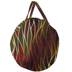 Snake In The Grass Red And Black Seamless Design Giant Round Zipper Tote by flipstylezfashionsLLC