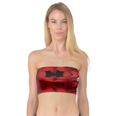 Red And Black Florals  Bandeau Top by flipstylezfashionsLLC