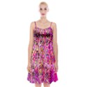 Hot pink mess snakeskin inspired  Spaghetti Strap Velvet Dress View1