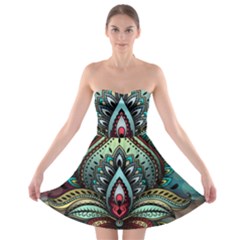 Decoration Pattern Ornate Art Strapless Bra Top Dress by Nexatart