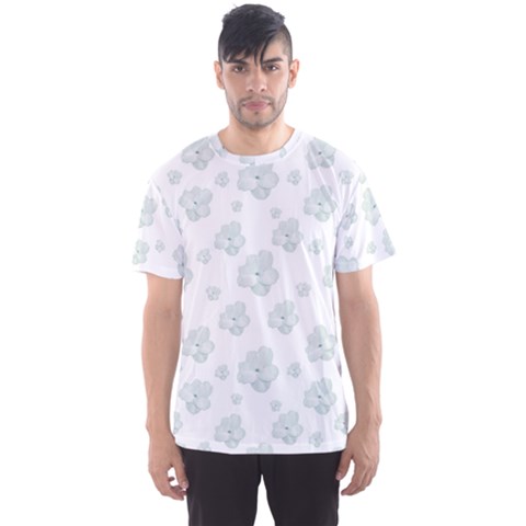 Pastel Floral Motif Pattern Men s Sports Mesh Tee by dflcprints