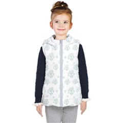 Pastel Floral Motif Pattern Kid s Hooded Puffer Vest by dflcprints