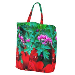 Bleeding Heart Flowers Giant Grocery Tote by FunnyCow