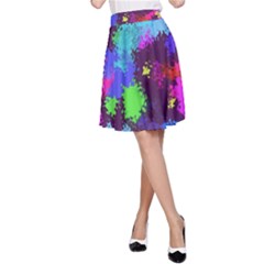 Paint Spots Texture                                         A-line Skater Skirt by LalyLauraFLM