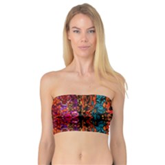 Retro Multi Colors Pattern Created By Flipstylez Designs Bandeau Top by flipstylezfashionsLLC