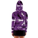 PURPLE Long Sleeve Hooded T-shirt View2