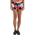 Independence Day, Eagle With Usa Flag Yoga Shorts View1