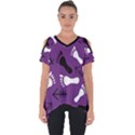 PURPLE Cut Out Side Drop Tee View1