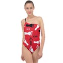 RED SWATCH#2 Classic One Shoulder Swimsuit View1