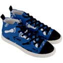 BLUE #2 Men s Mid-Top Canvas Sneakers View3