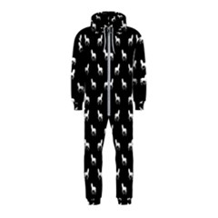 Silhouette Graphic Horses Pattern 7200 Hooded Jumpsuit (kids) by dflcprints