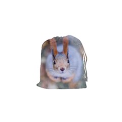 Squirrel Looks At You Drawstring Pouches (xs)  by FunnyCow