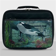 Wonderful Orca In Deep Underwater World Lunch Bag by FantasyWorld7