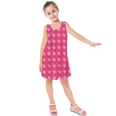 Punk Heart Pink Kids  Sleeveless Dress by snowwhitegirl