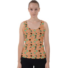 Peach Cherries Velvet Tank Top by snowwhitegirl