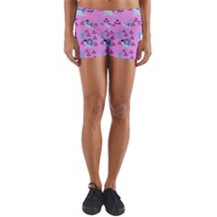 Punk Baby Pink Yoga Shorts by snowwhitegirl