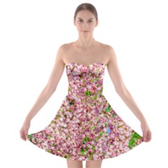 Almond Tree In Bloom Strapless Bra Top Dress by FunnyCow