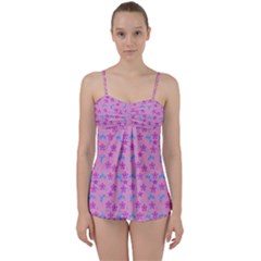 Pink Star Blue Hats Babydoll Tankini Set by snowwhitegirl