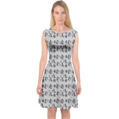 Boots Grey Capsleeve Midi Dress by snowwhitegirl