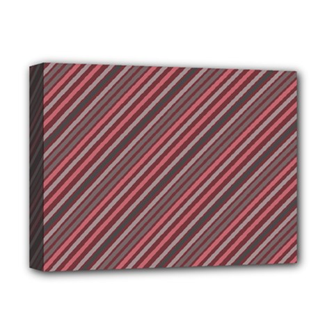 Brownish Diagonal Lines Deluxe Canvas 16  X 12   by snowwhitegirl