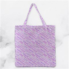 Silly Stripes Lilac Grocery Tote Bag by snowwhitegirl