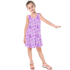 Purple Dress Kids  Sleeveless Dress by snowwhitegirl