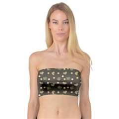 Charcoal Grey  Milk Hearts Bandeau Top by snowwhitegirl