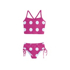 Pink Dot Girls  Tankini Swimsuit by snowwhitegirl