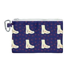 Navy Boots Canvas Cosmetic Bag (medium) by snowwhitegirl