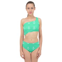 Seafoam Anchors Spliced Up Two Piece Swimsuit by snowwhitegirl