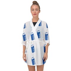 Milk Carton Half Sleeve Chiffon Kimono by snowwhitegirl