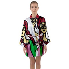 Nerdy Girl Long Sleeve Kimono Robe by snowwhitegirl